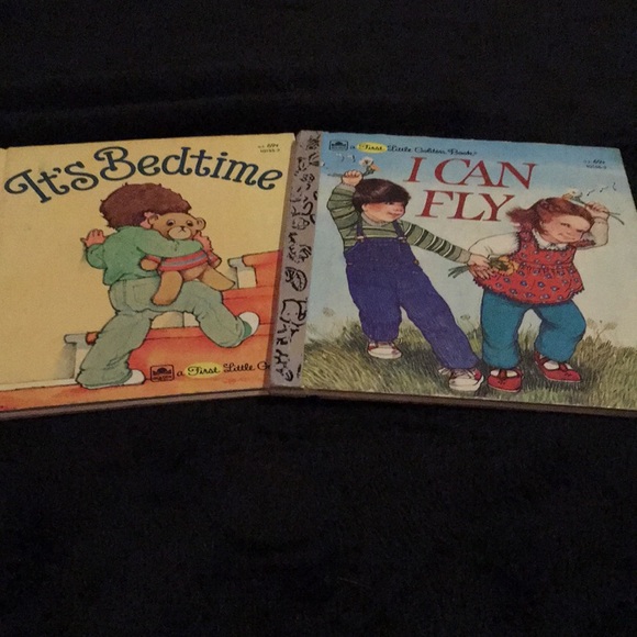 First Little Golden Books vintage set It’s Bedtime and I Can Fly children books - Picture 1 of 4